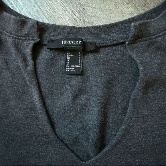 Forever 21 Gym Crop Top Dark Gray Small Cotton - Picture 3 of 9